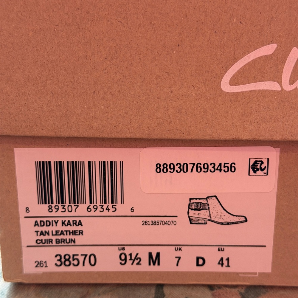 Clarks Tan Leather Ankle Boots - Addiy Kara